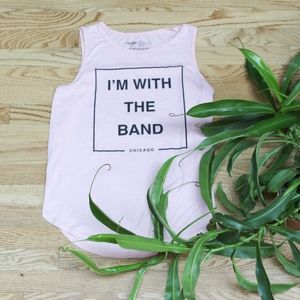 I'm With The Band Hard Rock Pink Tank Top